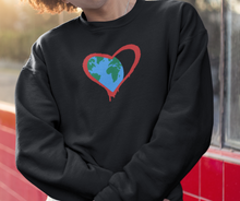 Load image into Gallery viewer, One World, One Heart - Center Print Sweatshirt - Common Grind Clothing
