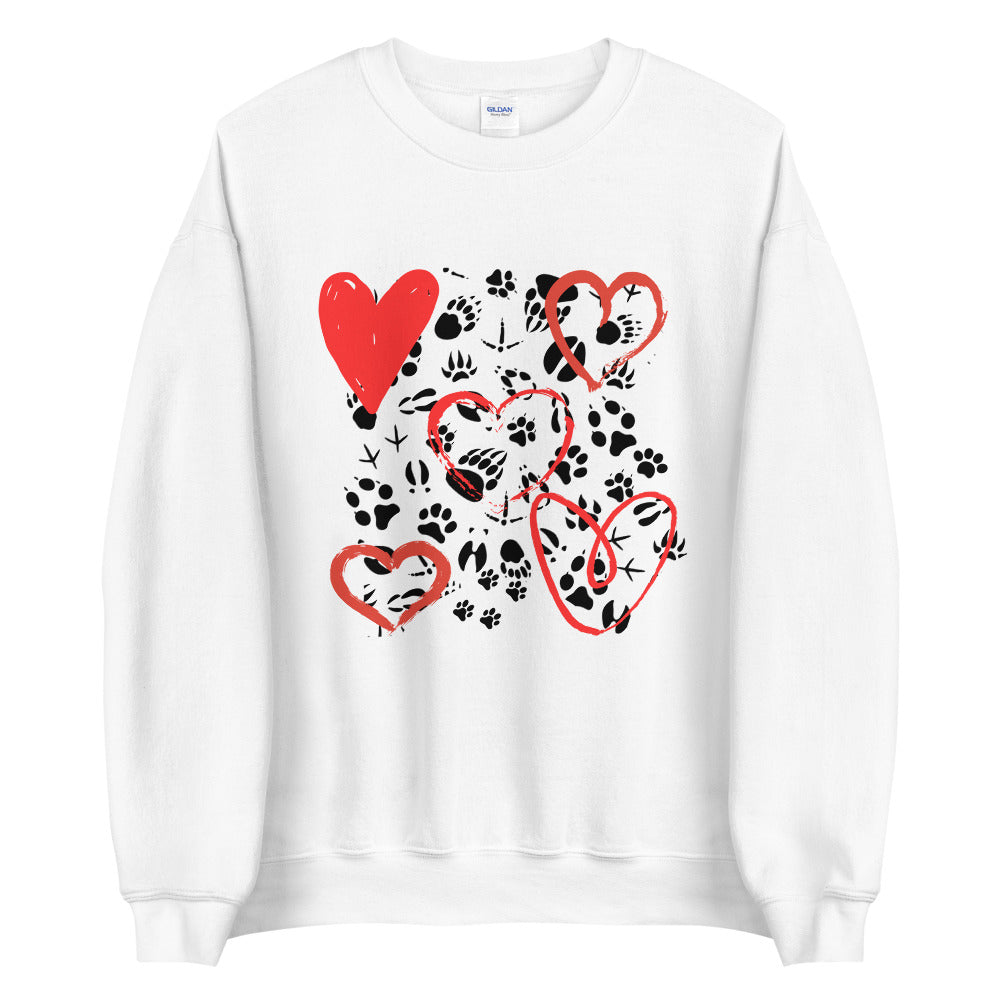 Hearts and Paws - Sweatshirt - [Common Grind Clothing] - [Ethical Clothing]