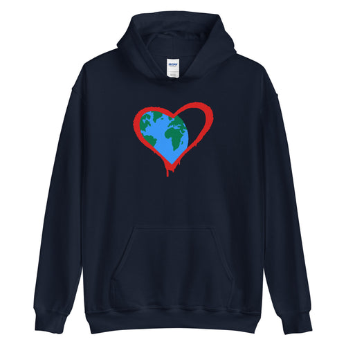 One World, One Heart - Center Print Hoodie - Common Grind Clothing